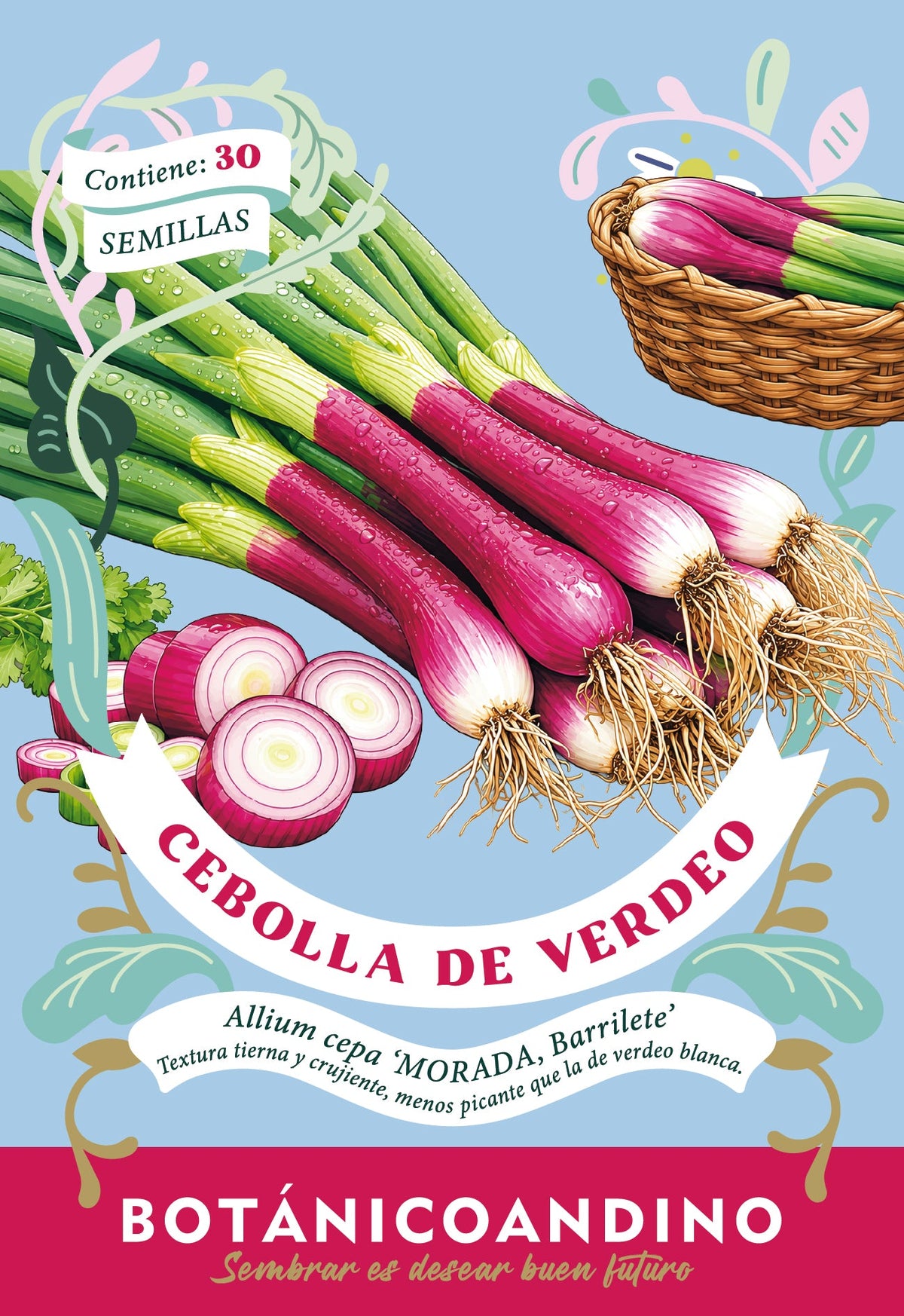 Cebolla de verdeo morada