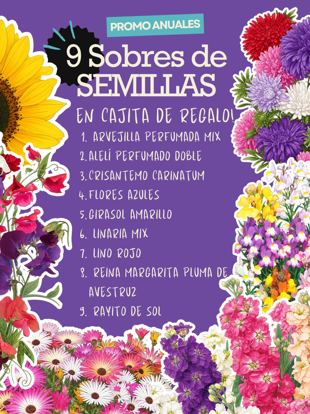 PROMO SEMILLAS X 9 SOBRES