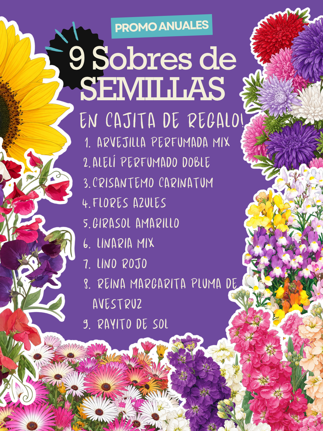 PROMO SEMILLAS X 9 SOBRES